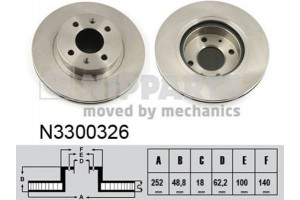 Nipparts Δισκόπλακα - N3300326