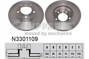 Nipparts Δισκόπλακα - N3301109