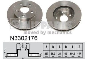 Nipparts Δισκόπλακα - N3302176