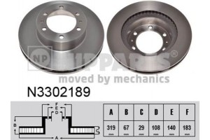 Nipparts Δισκόπλακα - N3302189