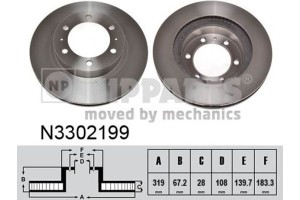 Nipparts Δισκόπλακα - N3302199