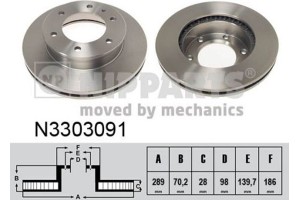 Nipparts Δισκόπλακα - N3303091
