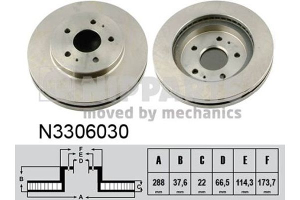 Nipparts Δισκόπλακα - N3306030