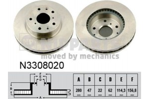 Nipparts Δισκόπλακα - N3308020