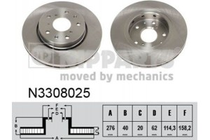 Nipparts Δισκόπλακα - N3308025