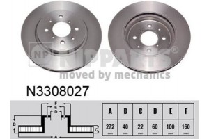 Nipparts Δισκόπλακα - N3308027