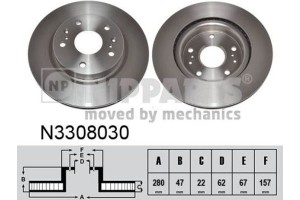 Nipparts Δισκόπλακα - N3308030