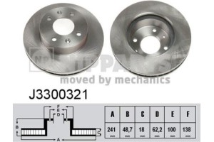 Nipparts Δισκόπλακα - J3300321