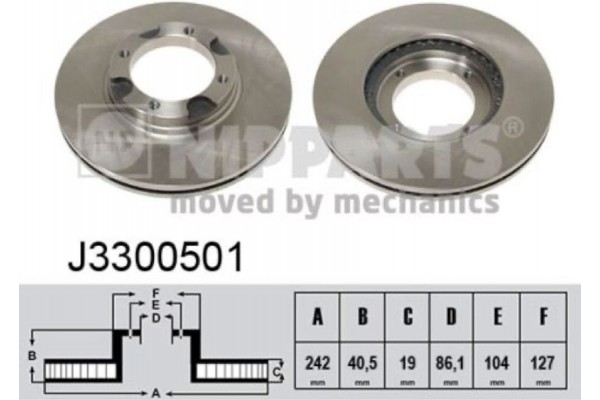 Nipparts Δισκόπλακα - J3300501