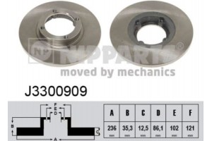 Nipparts Δισκόπλακα - J3300909