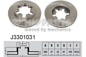 Nipparts Δισκόπλακα - J3301031