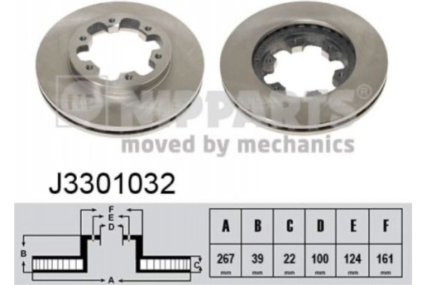 Nipparts Δισκόπλακα - J3301032