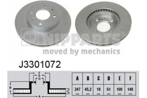 Nipparts Δισκόπλακα - J3301072