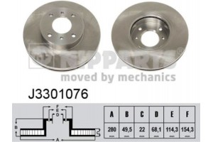 Nipparts Δισκόπλακα - J3301076