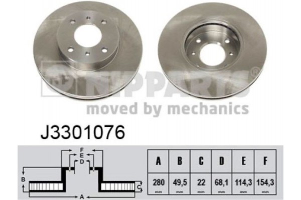 Nipparts Δισκόπλακα - J3301076