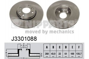 Nipparts Δισκόπλακα - J3301088