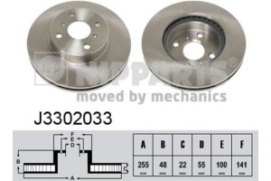 Nipparts Δισκόπλακα - J3302033