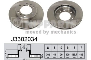 Nipparts Δισκόπλακα - J3302034