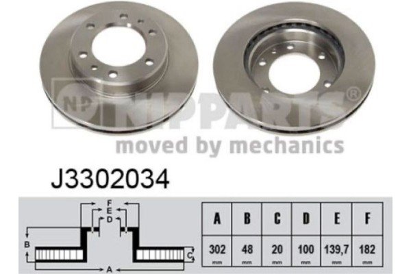 Nipparts Δισκόπλακα - J3302034