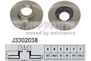 Nipparts Δισκόπλακα - J3302038