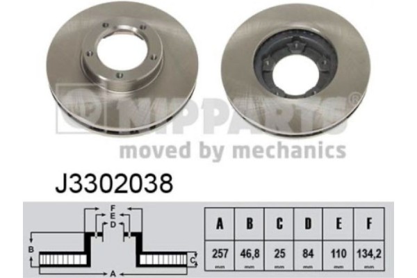 Nipparts Δισκόπλακα - J3302038
