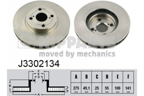 Nipparts Δισκόπλακα - J3302134