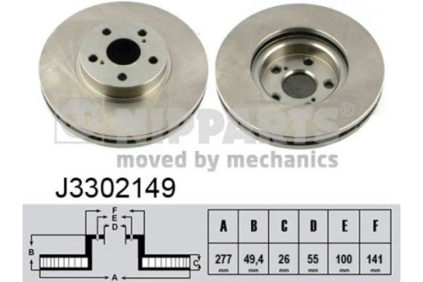 Nipparts Δισκόπλακα - J3302149