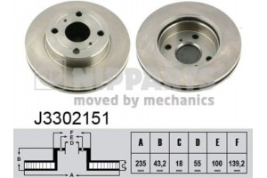 Nipparts Δισκόπλακα - J3302151