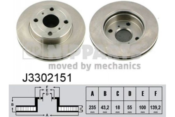 Nipparts Δισκόπλακα - J3302151