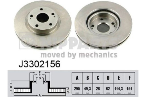 Nipparts Δισκόπλακα - J3302156