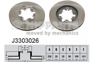 Nipparts Δισκόπλακα - J3303026