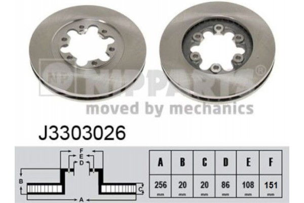 Nipparts Δισκόπλακα - J3303026
