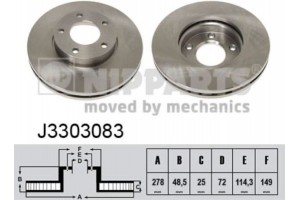 Nipparts Δισκόπλακα - J3303083