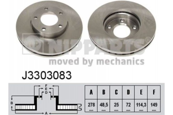 Nipparts Δισκόπλακα - J3303083