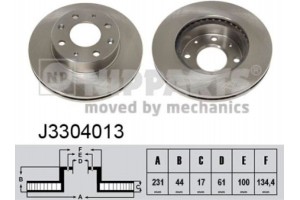 Nipparts Δισκόπλακα - J3304013