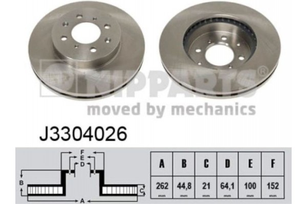 Nipparts Δισκόπλακα - J3304026
