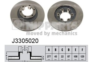Nipparts Δισκόπλακα - J3305020