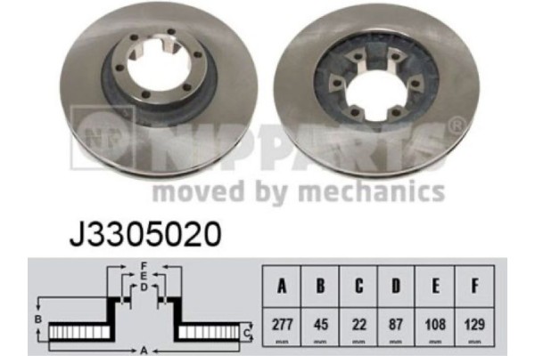 Nipparts Δισκόπλακα - J3305020