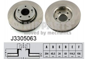 Nipparts Δισκόπλακα - J3305063