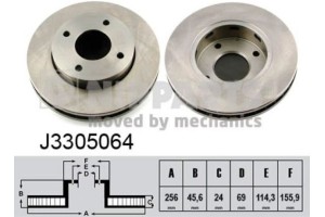 Nipparts Δισκόπλακα - J3305064