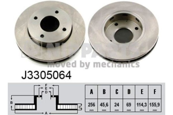 Nipparts Δισκόπλακα - J3305064