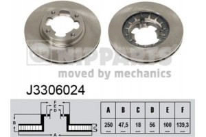 Nipparts Δισκόπλακα - J3306024