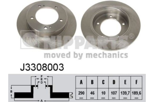 Nipparts Δισκόπλακα - J3308003