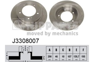 Nipparts Δισκόπλακα - J3308007