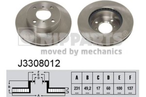 Nipparts Δισκόπλακα - J3308012