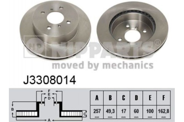 Nipparts Δισκόπλακα - J3308014