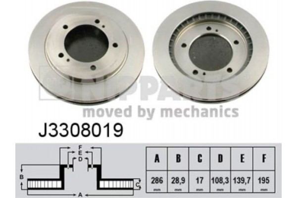 Nipparts Δισκόπλακα - J3308019