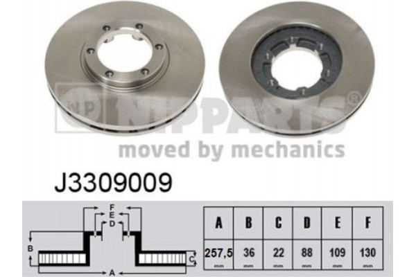 Nipparts Δισκόπλακα - J3309009