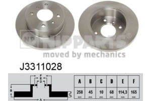 Nipparts Δισκόπλακα - J3311028