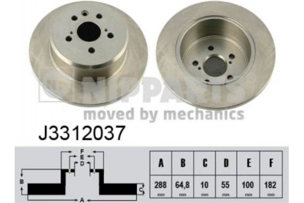 Nipparts Δισκόπλακα - J3312037